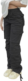 Viatabuna High Waisted Cargo Pants for Women Baggy Y2k - Wide Leg
