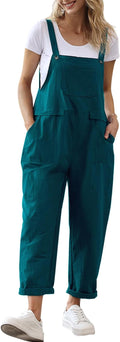 Women Long Casual Loose Bib Pants Overalls Romper - Baggy Summer Fit