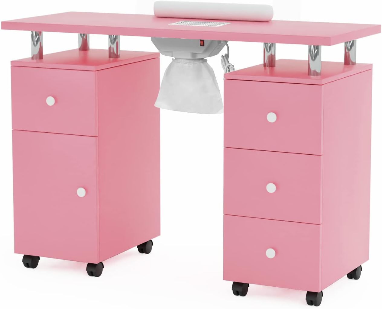 OmySalon Manicure Table with Electric Dust Collector for Pros