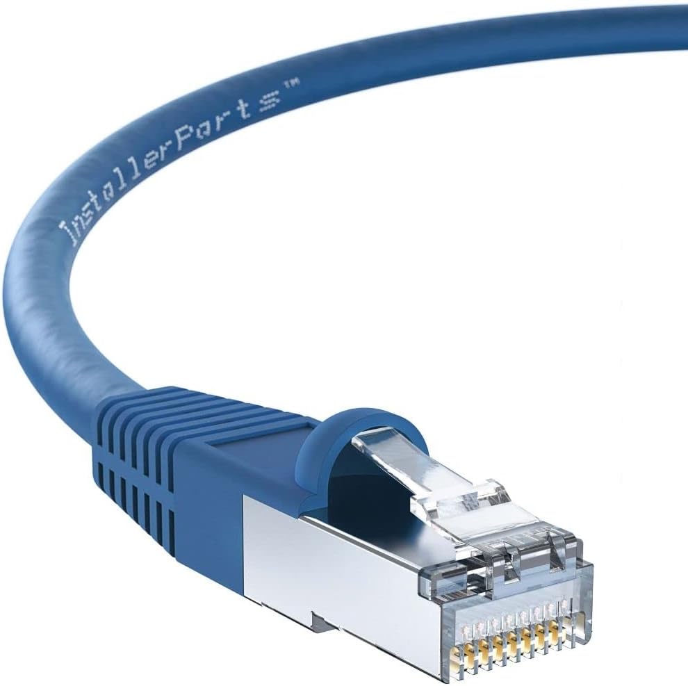 InstallerParts Shielded CAT5E Ethernet Cable 75 FT - Blue