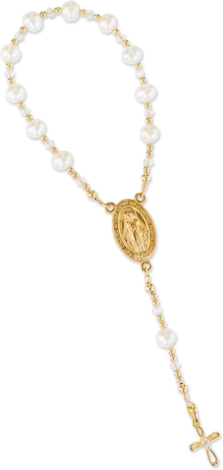 Precious Pieces Baptism Babies First Rosary in Sterling Silver