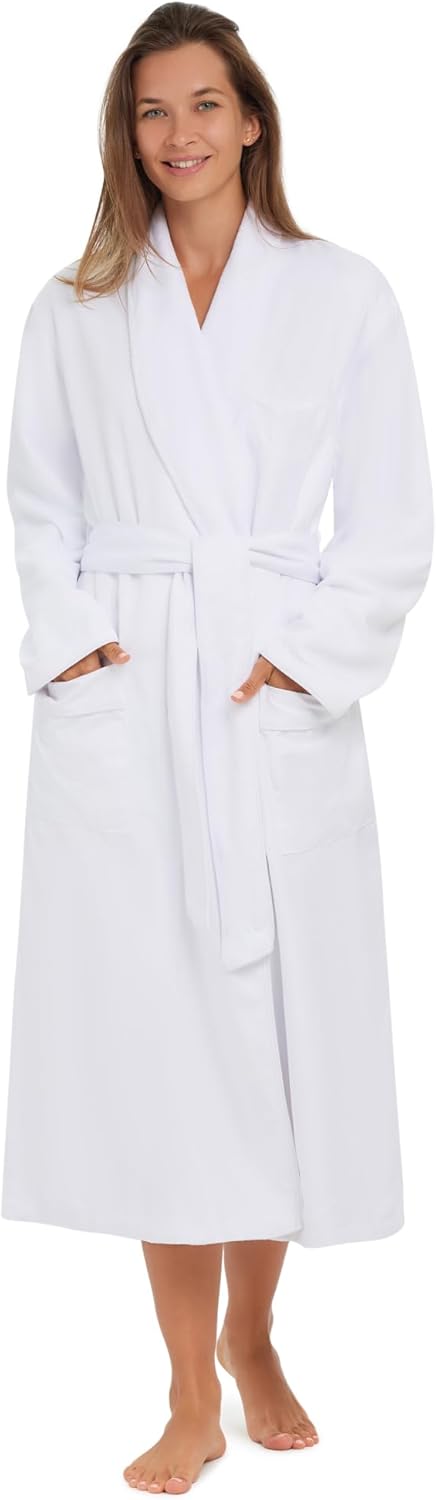 Plush Lined Microfiber Bath Robe for Ultimate Comfort and Style