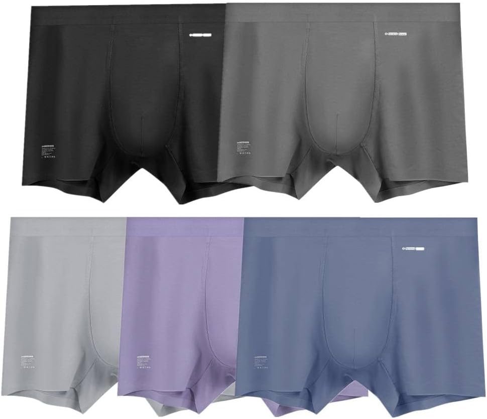 Premium Men's Naked Feeling Micro Modal Boxer Briefs for Comfort