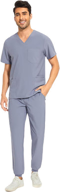 COZYFIT Men Scrubs Set Stretch V-Neck & Jogger Pant - Comfortable Stay
