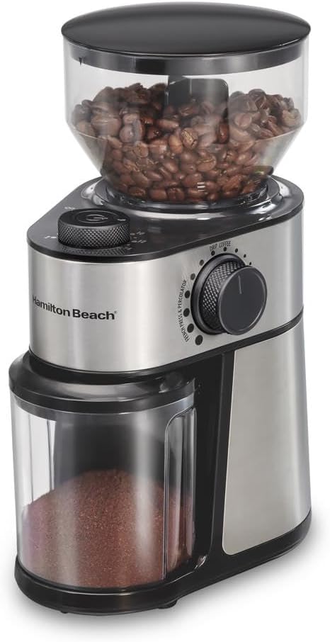 Hamilton Beach Burr Coffee Grinder - 18 Settings, Large Hopper