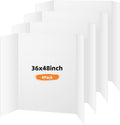 4 Pack Trifold Poster Board 36x48 in White Presentation Board