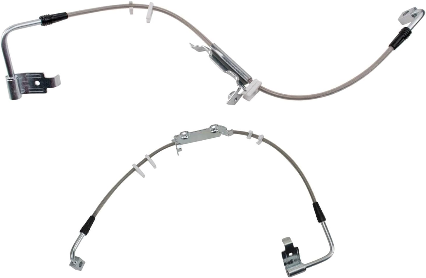 TRQ Front Performance Brake Hose Set for 2011-2018 Jeep Wrangler