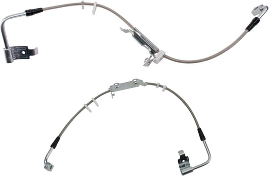 TRQ Front Performance Brake Hose Set for 2011-2018 Jeep Wrangler