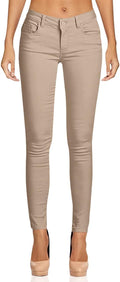 2LUV Women's Stretchy 5 Pocket Skinny Color Pants for All Ages