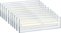 Clear Acrylic Self Adhesive Wall Sign Holder 11in x 2.5in - 10-Pack