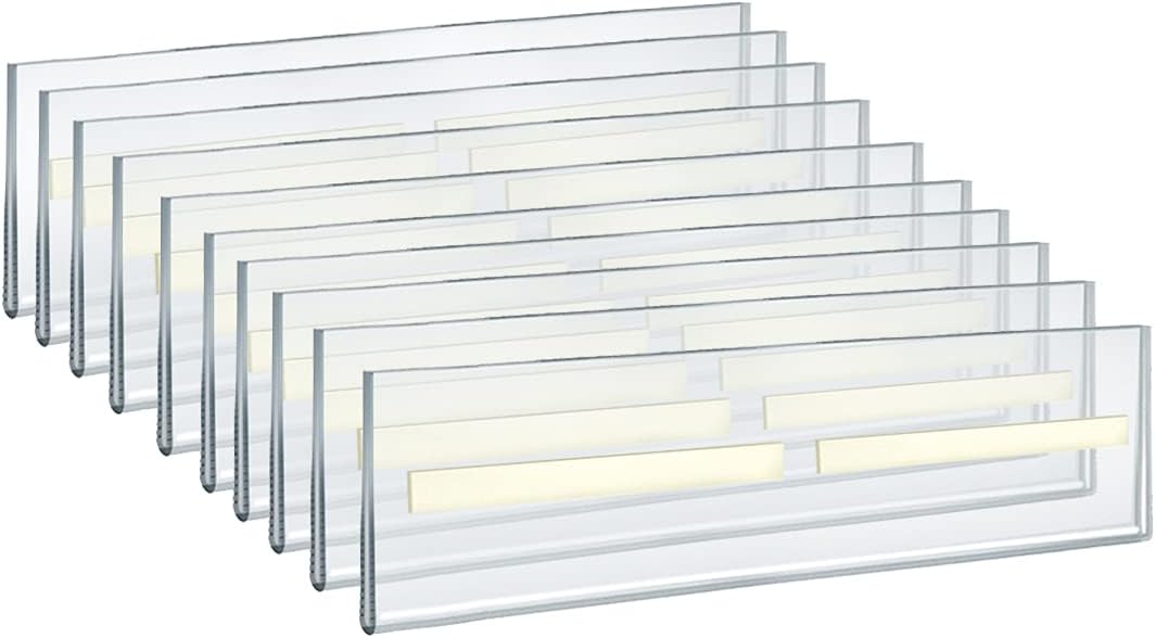 Clear Acrylic Wall Sign Holder Frame for Easy Display - 10-Pack