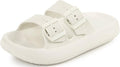 Pillow Sandals for Women and Men - Double Buckle Adjustable EVA Slides