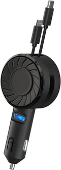 FOVAL Retractable 3-in-1 Fast Car Charger - 50W Power!