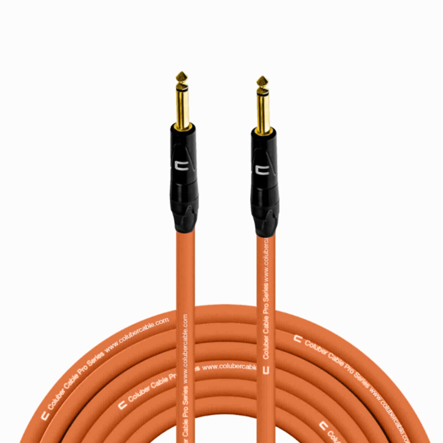 Coluber Cable 1/4in TS Male to 1/4in TS Male - 50 Feet - Orange