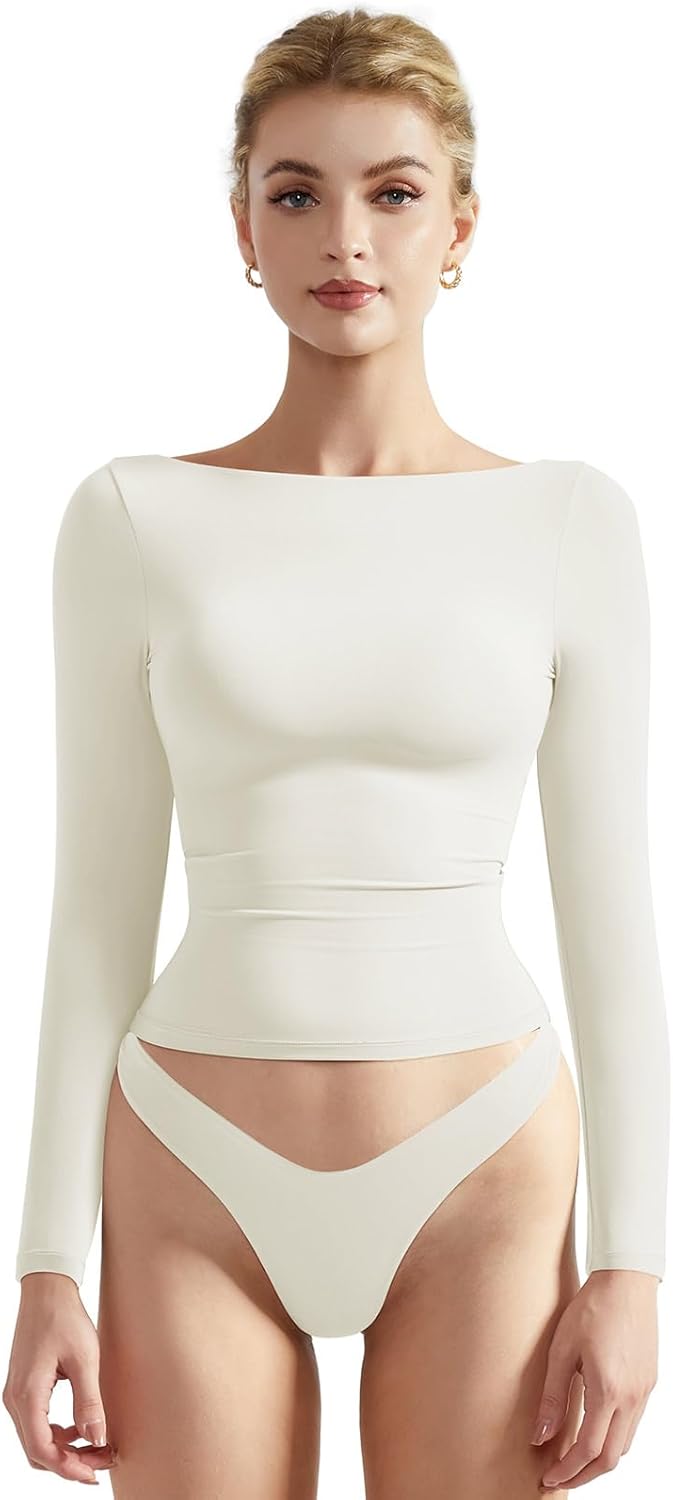 SUUKSESS Women Crew Neck Long Sleeve T Shirts for Stylish Comfort