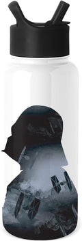 Darth Vader Water Bottle with Straw Lid - 32oz Vacuum Insulated
