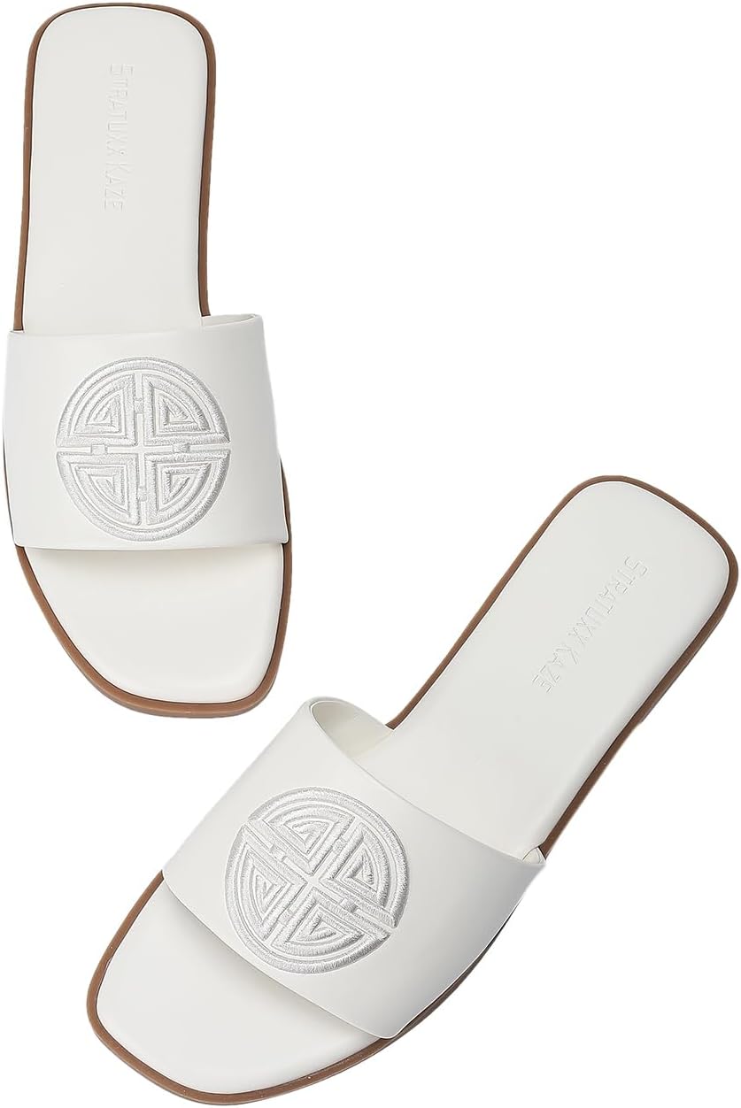 Stratuxx Kaze Womens Flat Sandals with Memory Foam Comfort