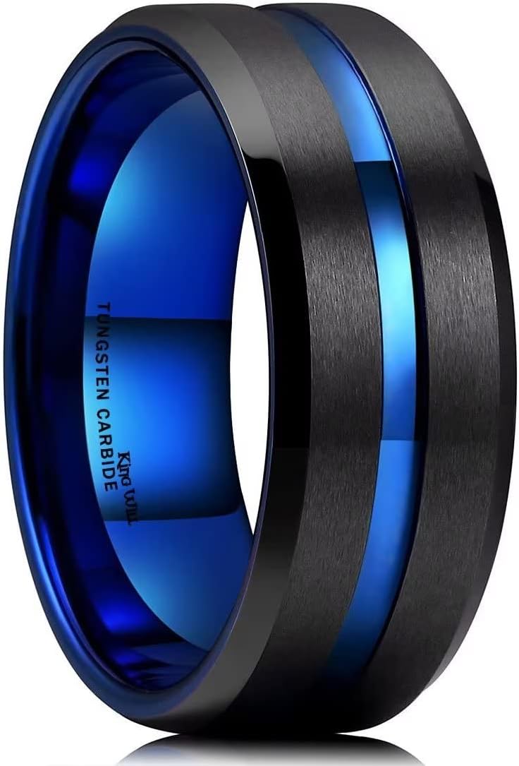 King Will Tungsten Rings for Men: Stylish Two Tone Wedding Band