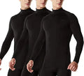 TSLA UPF 50+ Men's Mock Long Sleeve Compression Shirt - Sun Protection