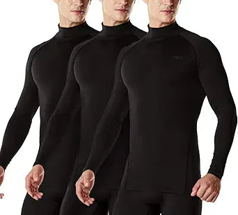 TSLA Men's UPF 50+ Mock Long Sleeve Compression Shirts Review