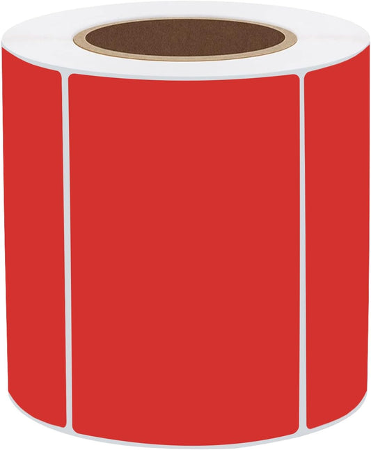 Vibrant Red Thermal Stickers for Shipping & Barcode