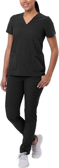 Go-Basic Scrub Set for Women - Slim V-Neck Top & Skinny (Style VSYB)