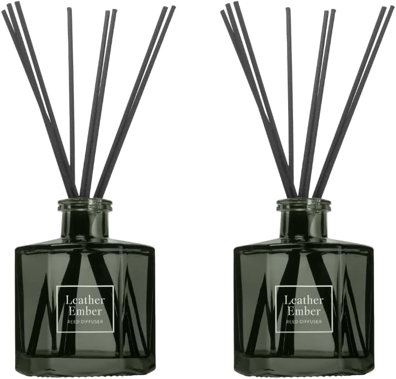 Bellevue Diffuser Set with Leather Ember Fragrance for Home