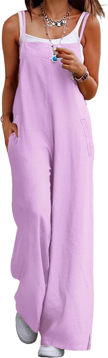 YESNO Women's Summer Boho Casual Jumpsuits with Pockets
