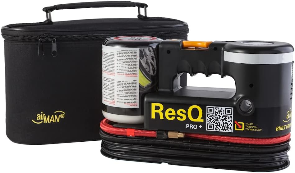 AIRMAN ResQ Pro+ Tire Repair Kit with 12V Compressor & LED Light