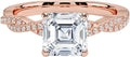 Moissanite Engagement Ring for Women 2 CT Asscher Cut - Colorless VVS1