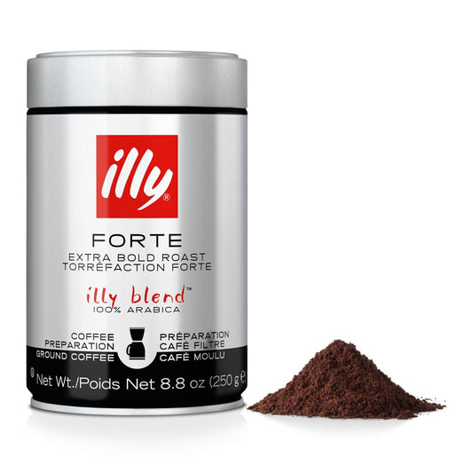Illy Ground Drip Forte: Bold 100% Arabica Dark Roast