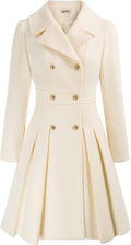 Women's Trench Coat Knee-Length Double Breasted Pea Coat - Elegant Fit