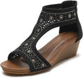 WOJWSKI Women's Slide Wedge Sandal Open Toe Platform - Summer Staple
