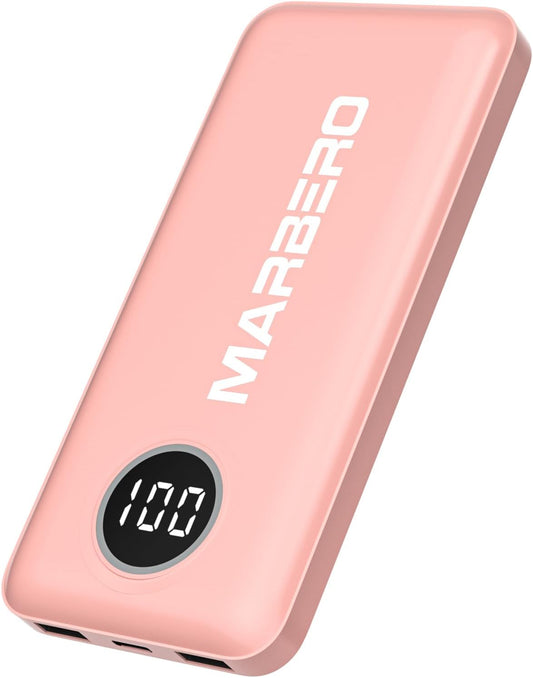 10,000mAh Dual USB-C Power Bank - Fast Charging - Pink