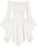 Scarlet Darkness Renaissance Pirate Peasant Off Shoulder Fairy Dress
