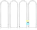 Luxrite U Bend LED Tube Light T8 T12 - 3 Color Tunable 4-Pack
