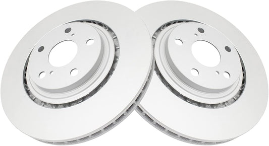 TRQ Front Brake Rotors Set Vented Premium G-Coated for Lexus