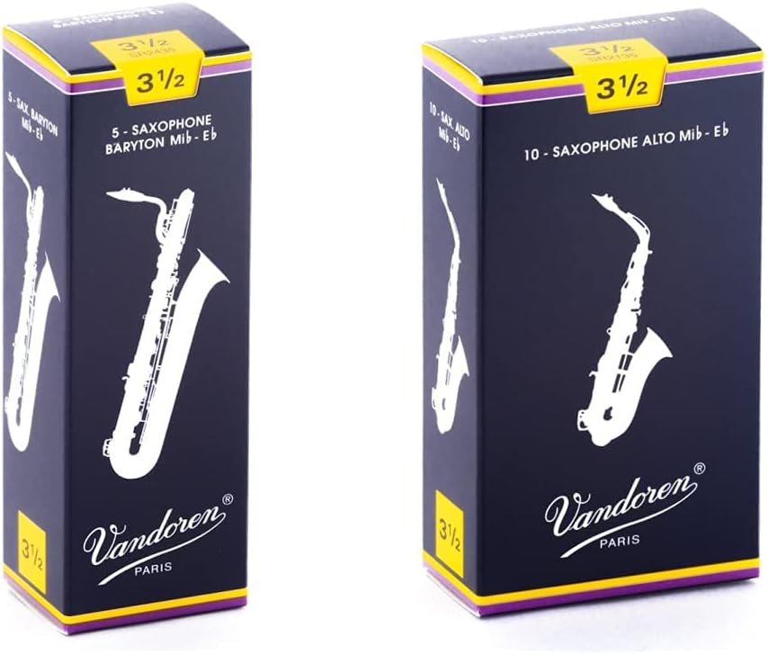 Vandoren Alto and Bari Sax Reeds Strength 3.5 for Musicians