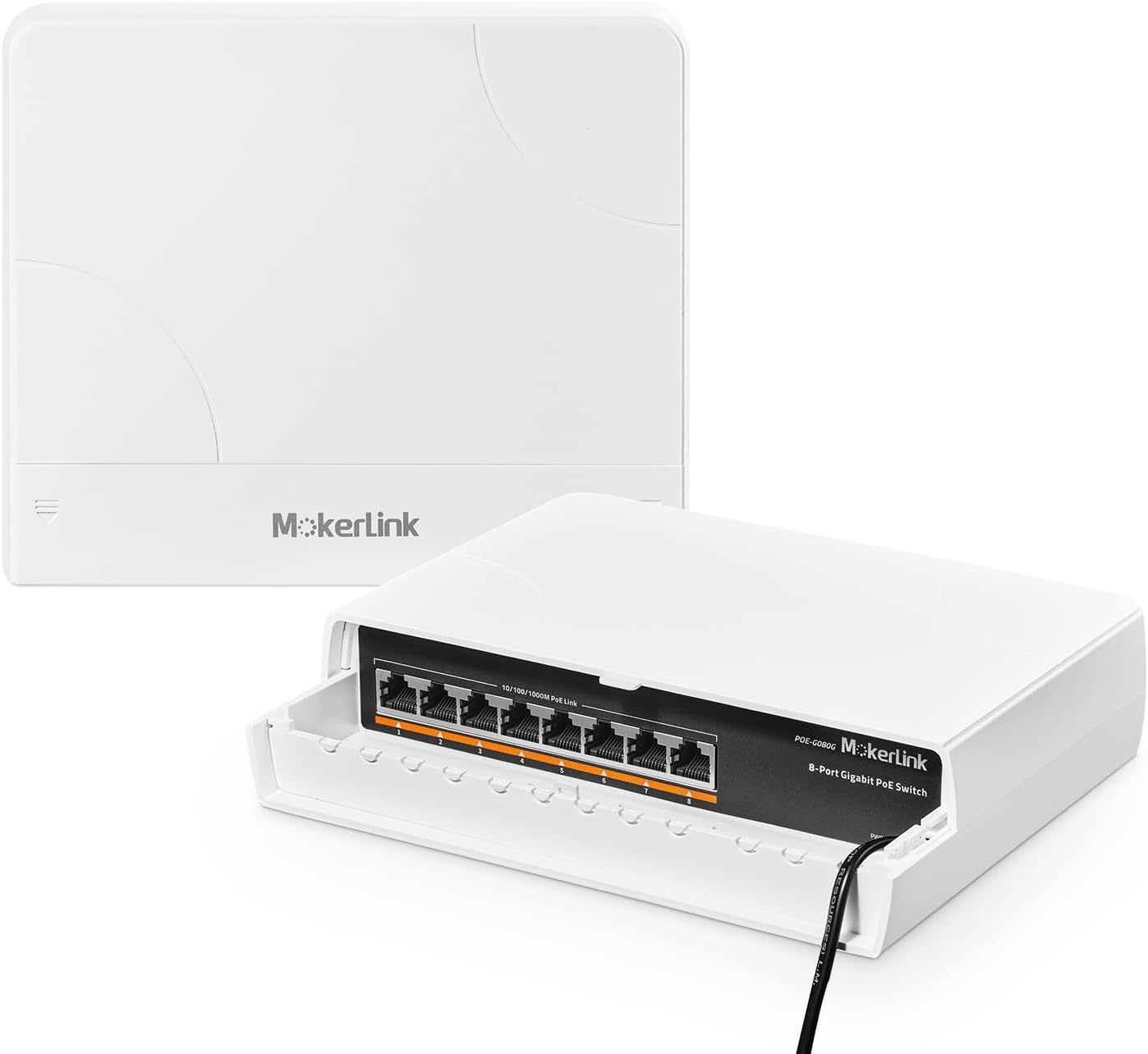 MokerLink 8 Port Outdoor Gigabit PoE Switch for Reliable Networking