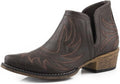 ROPER Womens Ava Laser Embossed Snip Toe Casual Boots Ankle Low