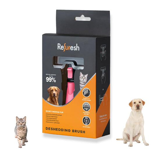 Deshedding Dog Brush for Short/Medium Hair - Gentle Tool