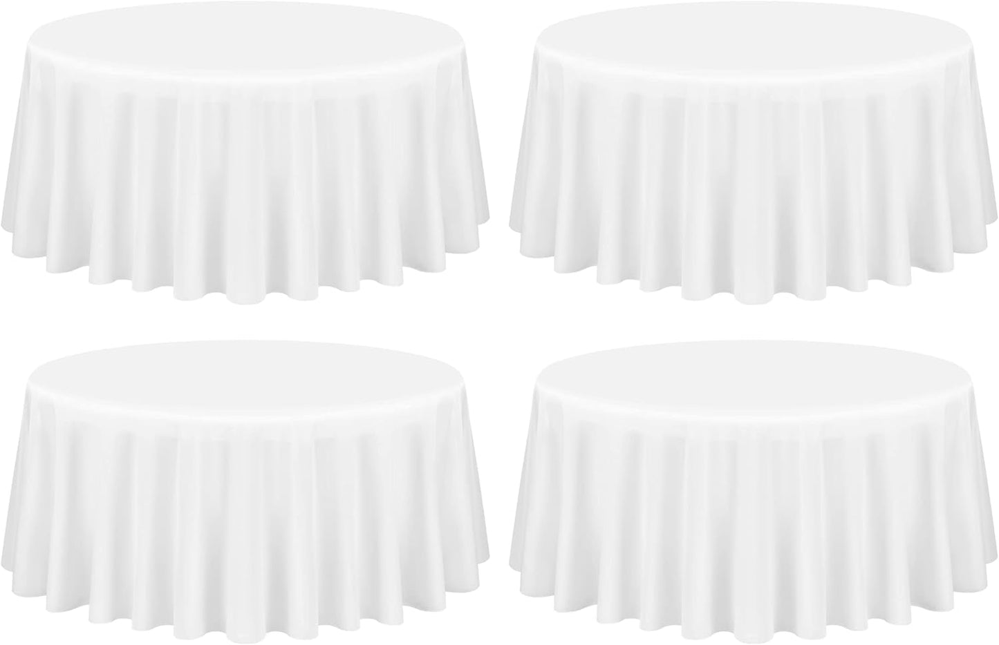 Showgeous 4 Pack 108 Inch Round Tablecloths for Elegant Events