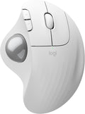 Logitech Ergo M575S Trackball Mouse Off-White Silver Ball - Ergonomic