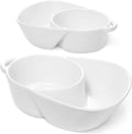 LE TAUCI Chip and Dip Bowls, Anti-Soggy Cereal Bowl Set - Dual