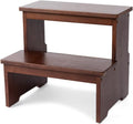 StrongTek Bamboo Two Step Stool for Adults and Kids - Stable 350 lb