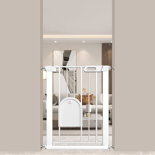 Fairy Baby Narrow Baby Gate with Cat Door - Pet-Friendly Safety Solution