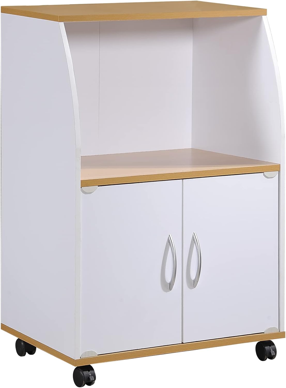 Hodedah Microwave Cart: Compact Storage Solution