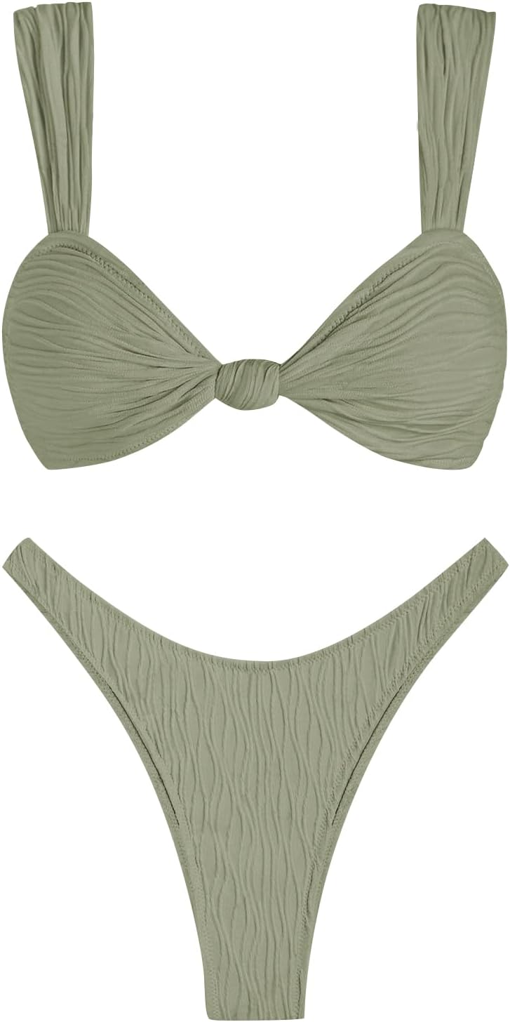ZAFUL 2025 Cheeky Bikini Sets for Women High Cut Swimsuit