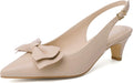 Kitten Heels Pointed Pumps Low Heeled Slingback - Comfortable 2in