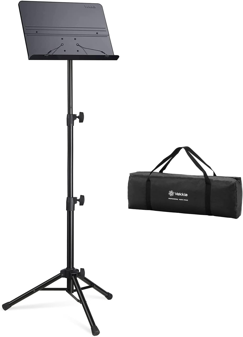 Vekkia 70-inch Metal Portable Sheet Music Stand for Performances